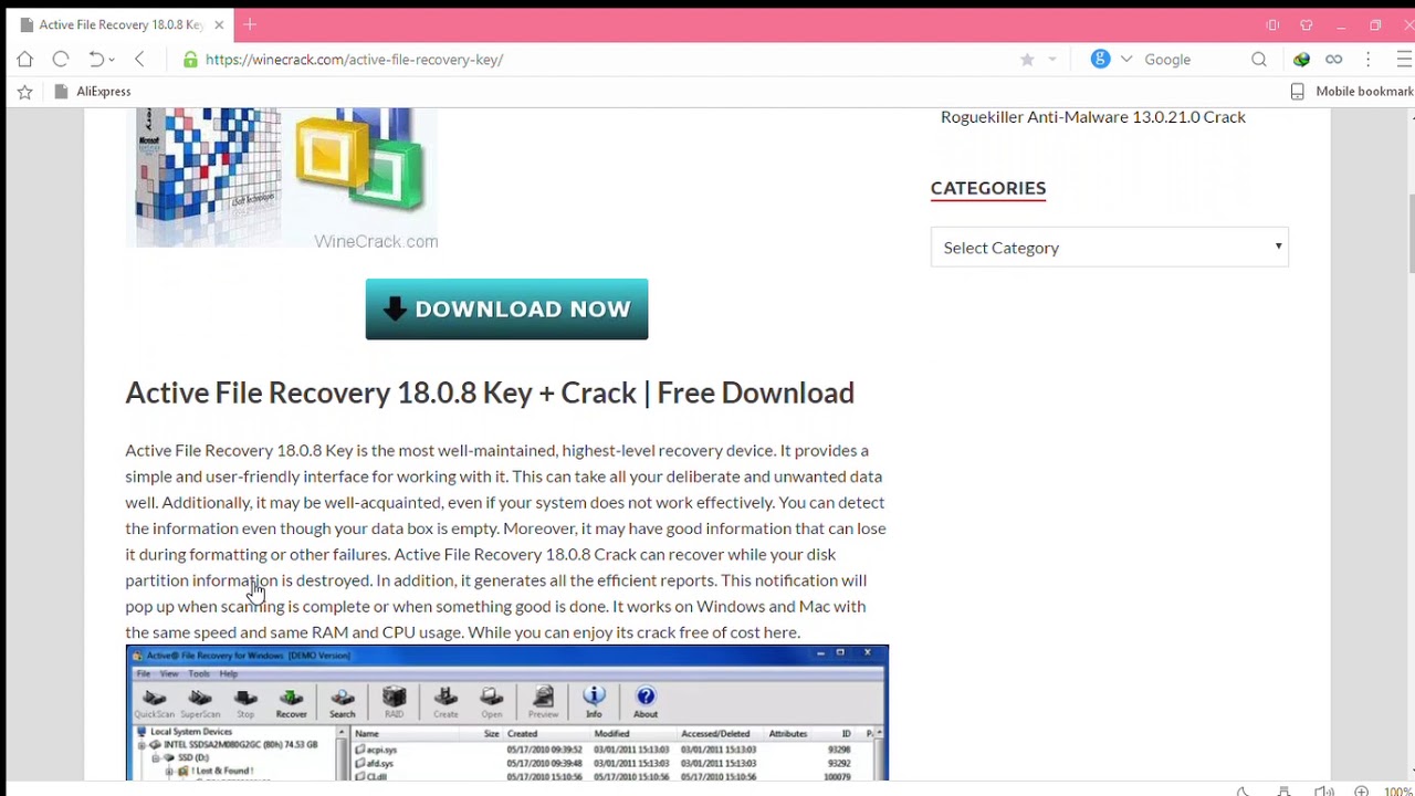 Active File Recovery Free